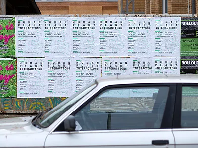 HUMAN PLANT INTERACTIONS a1 design gestaltung human interaction pantone plakat plant poster processing