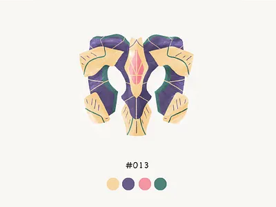Masked Thirteen color design illustration mask