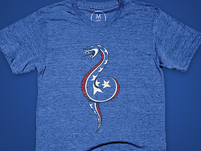 Patriotic Snake america blue cotton bureau fangs red reptile snake stars strike stripes tattoo