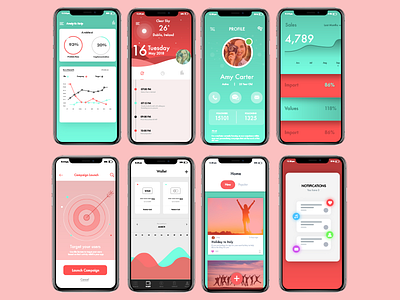 Phone App UI Designs app design graphic interface ui ux