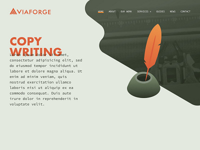 Copywriting - Ver3. Banner agency branding design elements iso ui ux viaforge web website