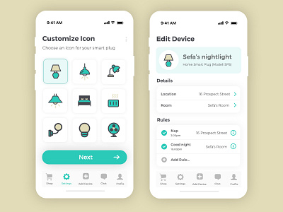 Smart Plug App ios app iot iphone x mobile app mobile design mobile ui mobile ux smart plug