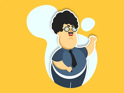 Angry_Professor angry character colour flat professor