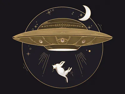 Kitty abduction abduction alien cat conspiracy psychedelic ufo