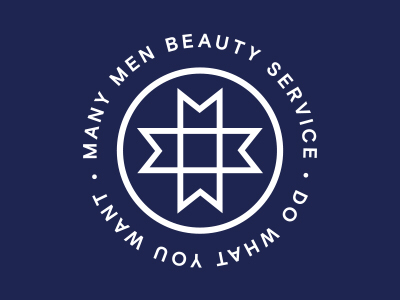 Many Men identity letters logo m men symbol typography