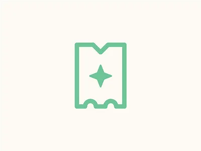 Ticket Logomark logo logomark mark star ticket