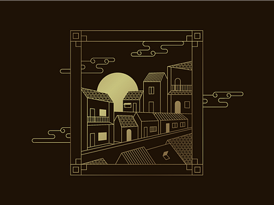 Hanoi Old Quarter city dribbble hanoi illustration landscape old quarter ui vietnam