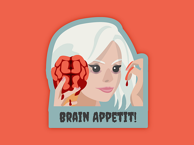 Izombie blood blue brain comic girl illustration portrait red woman zombie