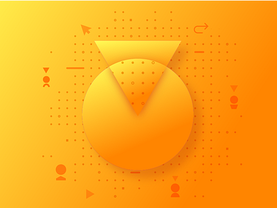 Our Panel abstract feature gradient icon logo panel pattern testing user yellow