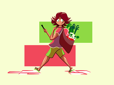 Rooting for the right food affinity designer character design digital food illustration roots vector vegetables