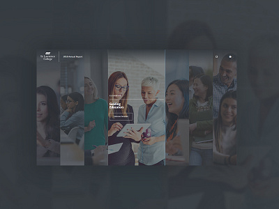 Annual Report annual report categories chapters layout menu navigation panels ui ux web design web development