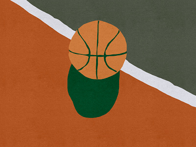 Vintage Style Basketball Illustration basketball hypebeast illustration poster sports stylized vintage