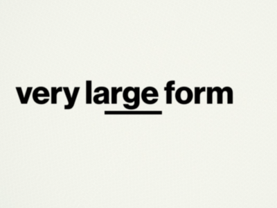 very large form animation illustration