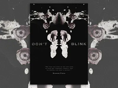 Rorschach Subconscious 3.0 demons emotion expression eyes horror inkblot minimalist poster rorschach trapped typography vibrant