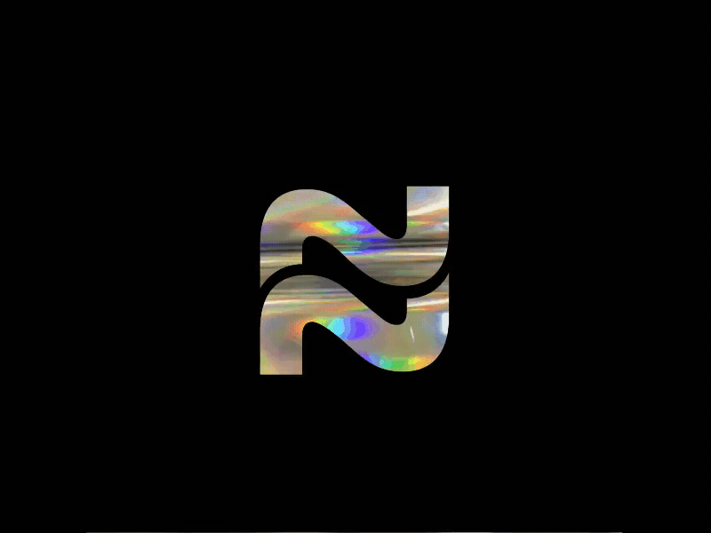 ñ animation brand holographic logo n ñ