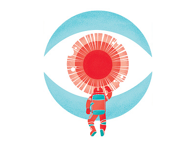 ocular solar system astronaut astronomy graphic design graphic design illustration grey matters illustration neuroscience solar system space vector illustration