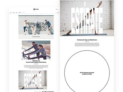 Fitex Home / Article home landing sportswear ui ux website