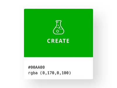 Card with color & icon card cards color colorful green icon iconography pantone