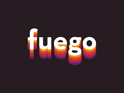 Fuego color design fuego hot logo palette type