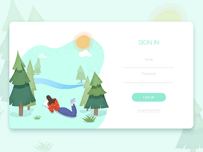 LOGIN flat illustrator login ui web