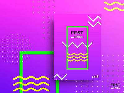 Festifall 2d behance design festival grandient minimal pink poster ui uiux ux web