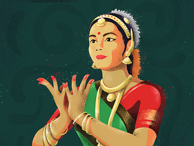 Bharatnatyam art bharatnatyam culture danceday illustration indiandance pentool style