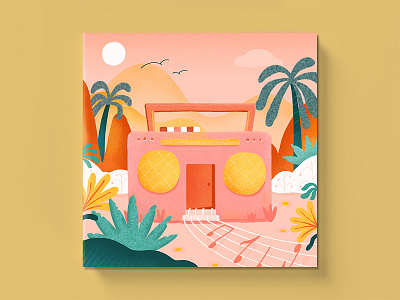 CD cover illustration music radio summer