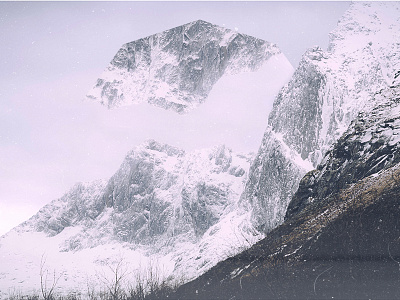 Snowy landscape - Geometric landscapes brown geometric geometric landscapes landscapes pink mountain snow wallpaper white