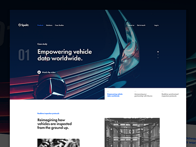 Car landing page auto automotive car interface landing page marketing mondrianism ui