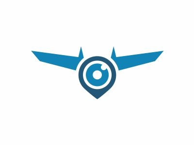 Pin, Camera And Drone Logo Idea area camera capture control drone flight fly idea landscape lens location logo machine mapping pin position record robot spot technology