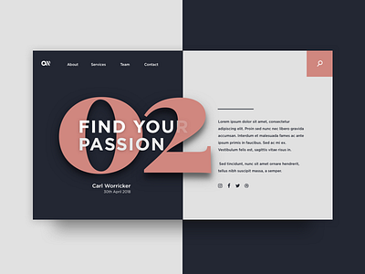 02 landing page red typography ui ux web web design website