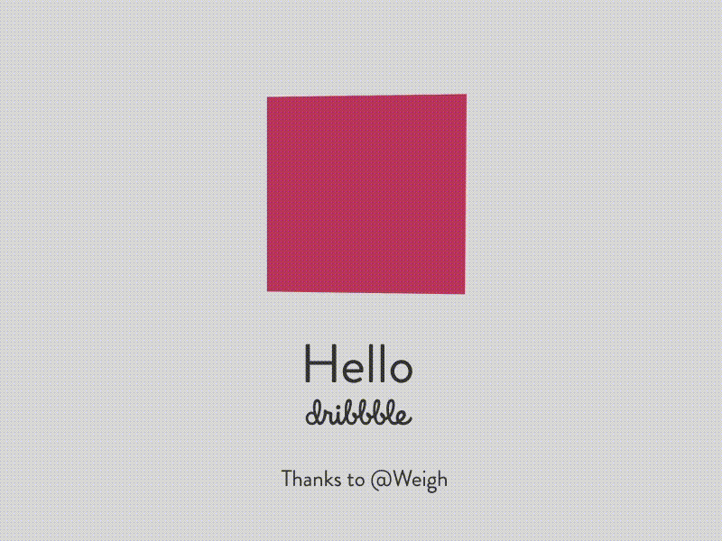 Hello Dribbble animation