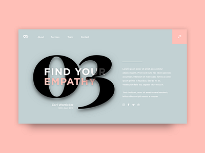 03 landing page pastel typography ui ux web web design website