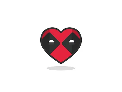 Love Deadpool comic deadpool design flat heart icon illustration love marvel superhero vector web