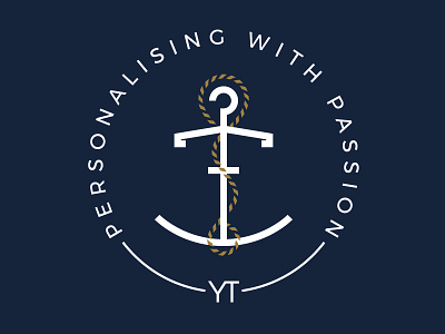 Yachting Textiles anchor branding identity logo typography yacht