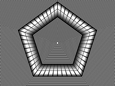 2018 May 18 - Daily Vectors black and white blend daily pentagon shadows vector