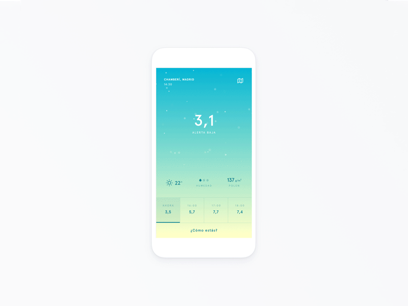 Allergy App Concept app gradients interface design product design