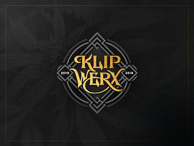 Klip Werx - Full Version cannabis custom hand drawn lettering logotype team typography vintage