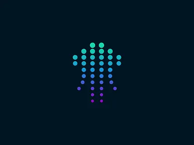 Jellyfish branding geometry icon identity illustration jellyfish logo logotype mark minimalism