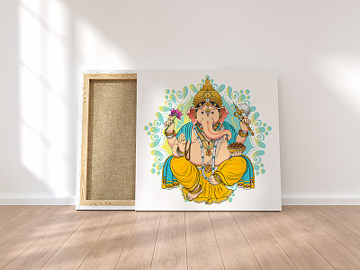 God Ganesha art branding character design drawing ganesha illustration illustrator india logo vector