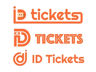 Id Tickets Logo brand branding color design flat graphic design logo