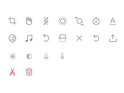 Video Editing Glyphs design figma glyphs icons sketch ui vectors