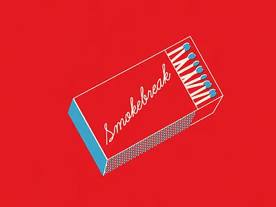 Smokebreak Illos illustration matchbox screen print script typography