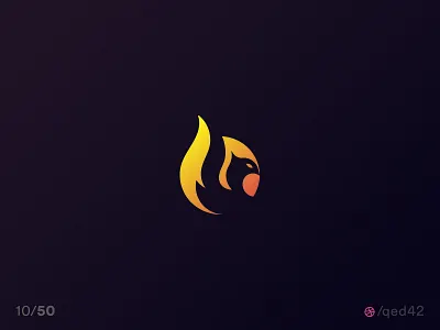 Daily logo challenge. 10/50 daily logo daily logo challenge firebird flame logo phoenix