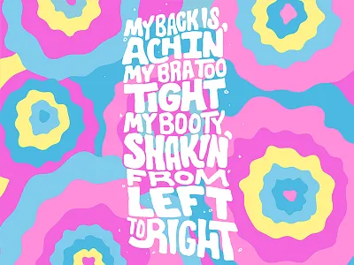'My back is achin' my bra too tight...' achin back bra is my tight... too