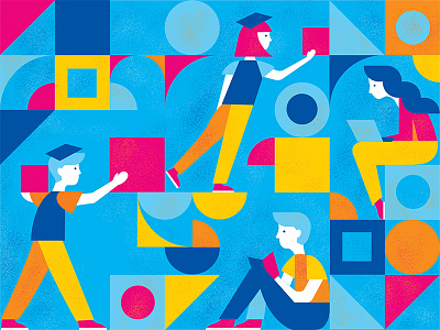 graduation character design concept art editorial grad graduation graphic design illustration seniors the daily vector