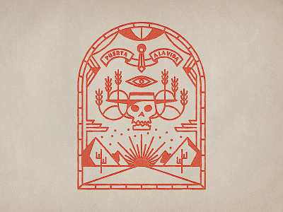 Door to life, door to death icon illustration