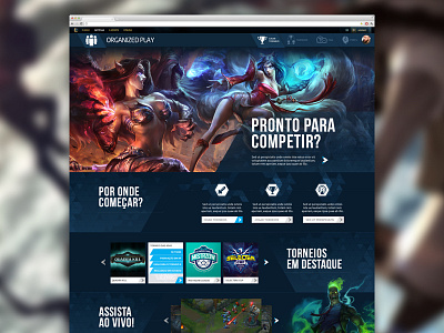 League of Legends - Tournaments game league of legends lol riot games tounament ui ui design ux visual web