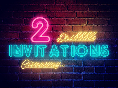 Invites Available! art ball city draft dribbble invitation invitations invite invites light neon street