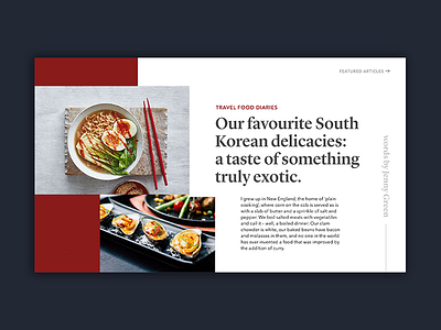 Goodfood Blog Visual blog concept cooking design editorial travel ui ux